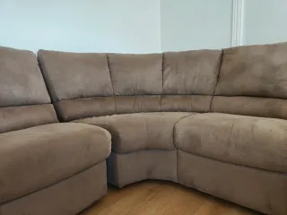 Sofá Natuzzi 7 plazas marrón ante