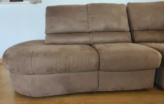 Sofá Natuzzi 7 plazas marrón ante