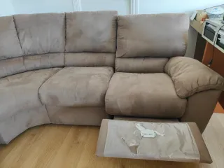 Sofá Natuzzi 7 plazas marrón ante