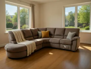 Sofá Natuzzi 7 plazas marrón ante