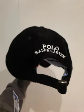 Gorro Polo Ralph Lauren Negro Corduroy