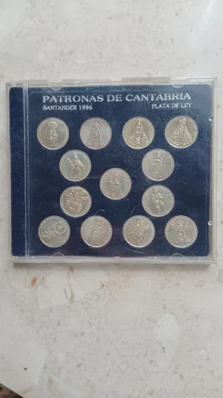 Monedas Patronas de Cantabria Plata de Ley