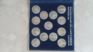Monedas Patronas de Cantabria Plata de Ley