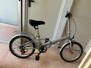Bicicleta pieghevole argento