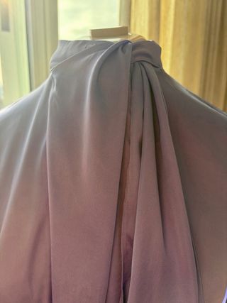 Blusa malva Massimo Dutti con bufanda