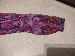 Vestido fiesta lentejuelas hombro al aire