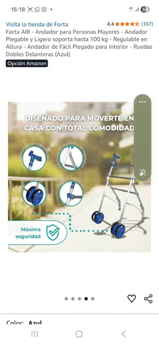 Andador para personas con movilidad reducida