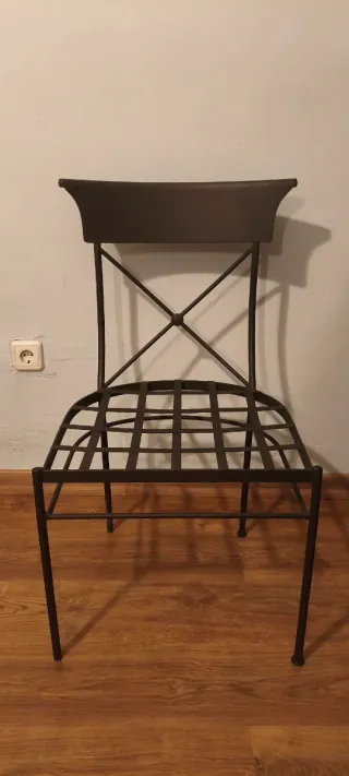 Juego de sillas Marbella de forja en color óxido