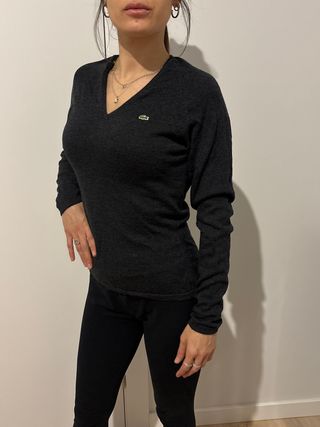 Jersey Pico Lacoste Gris Talla M