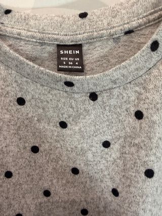 Jersey SHEIN gris lunares