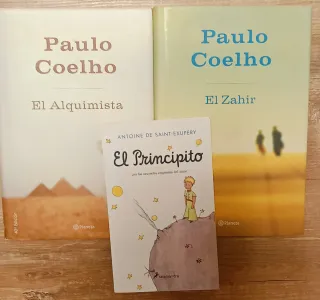 3 libros el Alquimista, el Zahir y el Principito