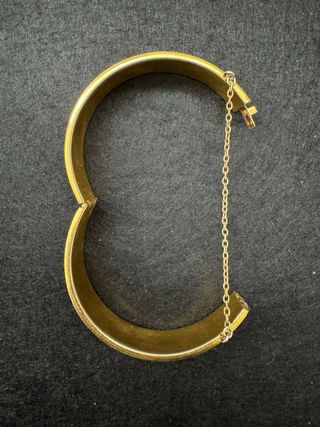 Brazalete antiguo estilo damasquinado con aves