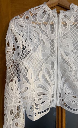 Blusa Encaje Manga Larga Talla S