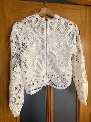 Blusa Encaje Manga Larga Talla S