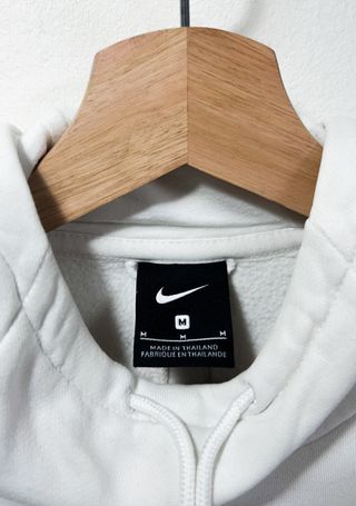 Nike x PSG Hoodie Blanca Small Logo Bordado Y2K