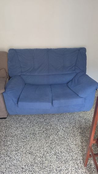 Sofá de 2 plazas azul