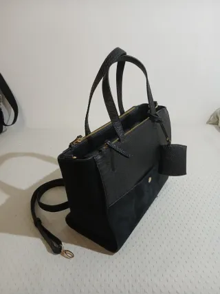 Bolso negro piel colgar