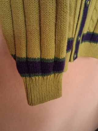 Cardigan Foxhound giallo senape per ragazzo