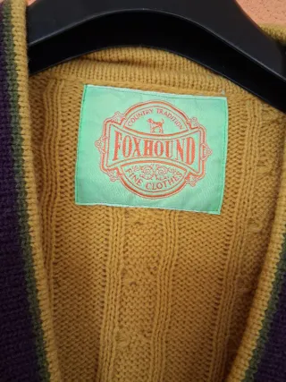 Cardigan Foxhound giallo senape per ragazzo