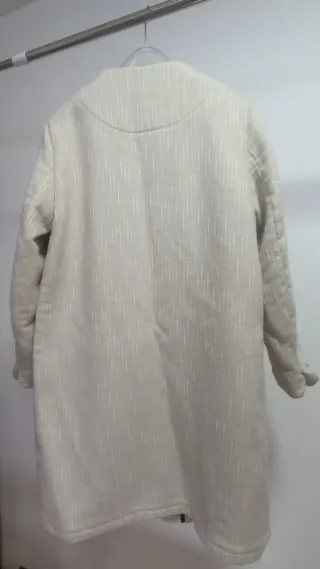 Abrigo lana SKFK beige/plata