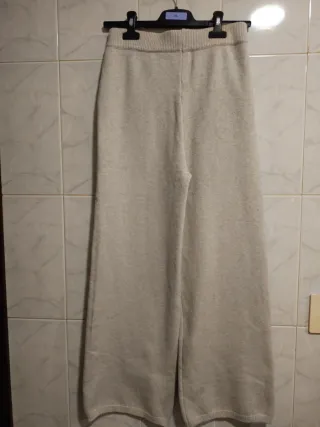 Pantalones punto anchos mujer Talla S/M