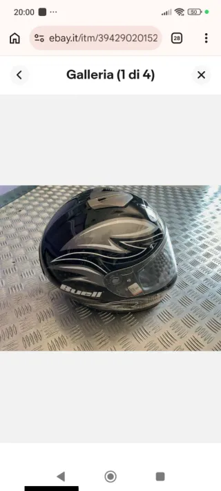 Casco Moto Buell Negro Semi Nuevo