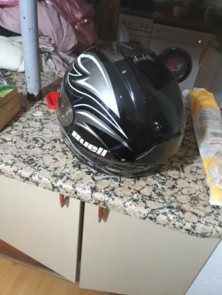 Casco Moto Buell Negro Semi Nuevo