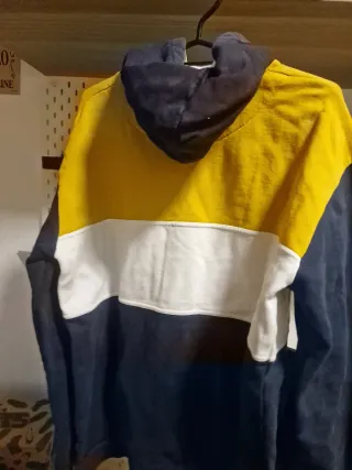 Sudadera con capucha de bloques de color