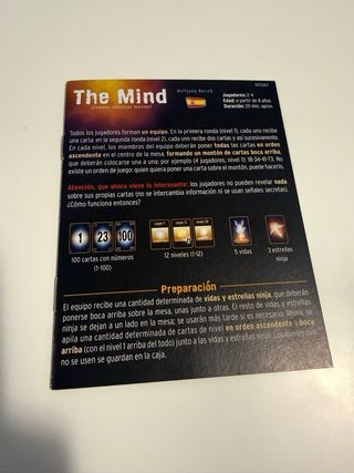 The Mind Juego de Mesa