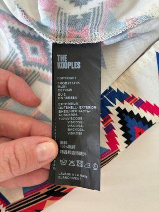 Vestido largo The Kooples estampado talla 2