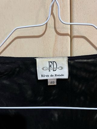 Blusa camicia donna nera Rêve de Ronde manica 3/4