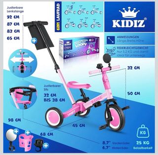 Triciclo Infantil 6en1 (1-5 años) en nuevo estado