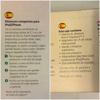 Altavoces compactos Logitech para iPod/iPhone