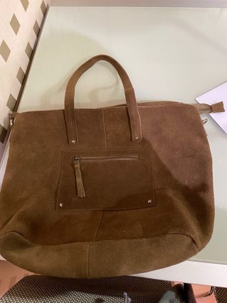 Bolso Tote Piel Vacuno Camel