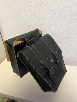 Alforjas Dobles Vintage Selle Montegrappa Negras