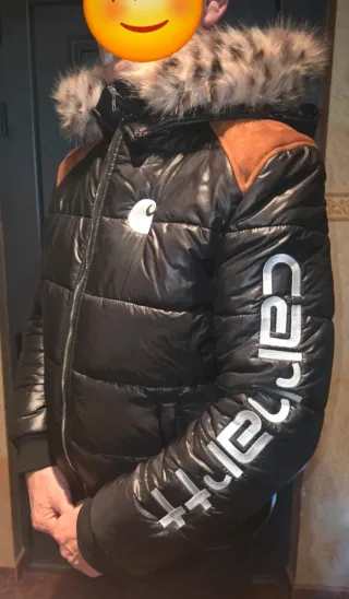 Cazadora Carhartt Negra y Marrón Talla M