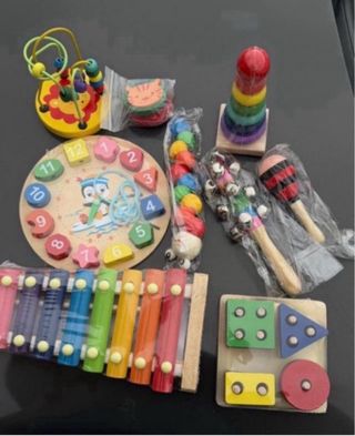Lote Juguetes Montessori Madera Bebés