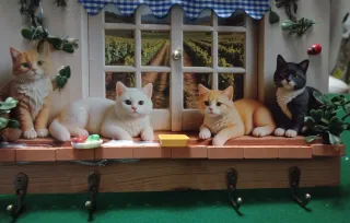 Porta presine casa gatti artigianale