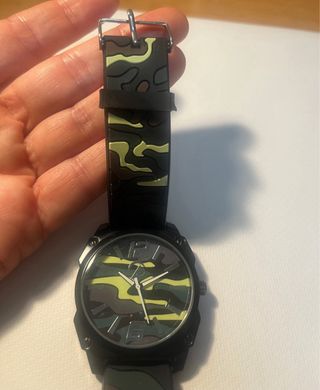 Reloj Analógico Camuflaje Verde