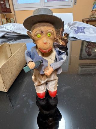 Juguete antiguo mono marca Paya