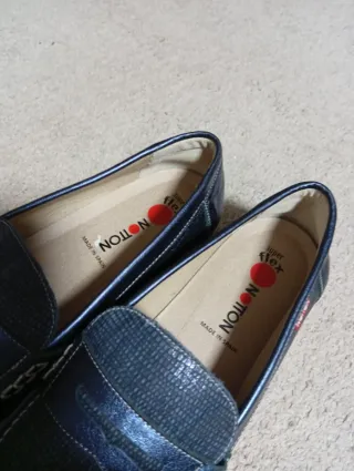 Mocasines Notton Azul/Plata Talla 41