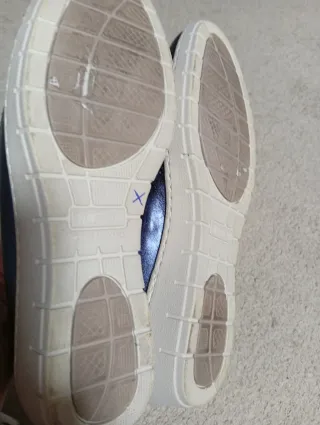 Mocasines Notton Azul/Plata Talla 41