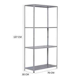 Estantería Galvanizada CatterHouse Nils 137, 4 Baldas – 200 kg