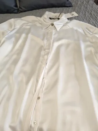 Camisa satinada Zara Talla S