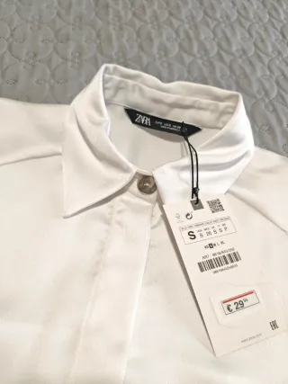Camisa satinada Zara Talla S
