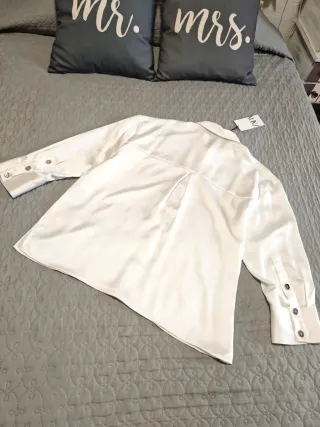 Camisa satinada Zara Talla S