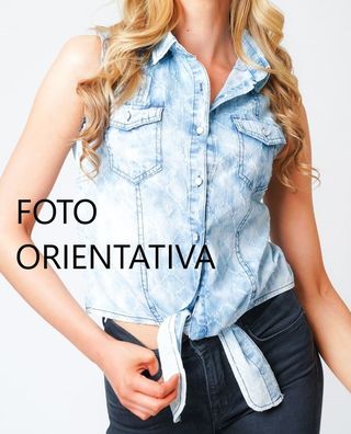 Camisa vaquera sin mangas