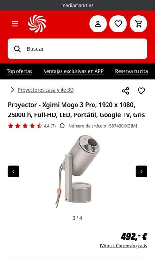 Proyector XGIMI MoGo 3 Pro FHD Nuevo