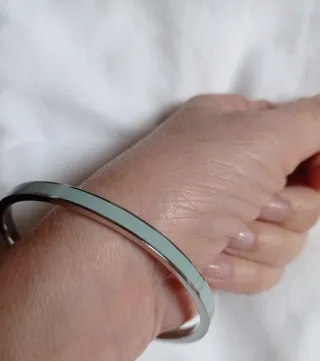 Bracciale rigido Fossil Argento/Verde Acqua