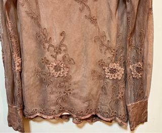 Casacca pizzo modello India colore marrone/